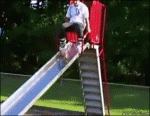 Roillerblades-on-slide